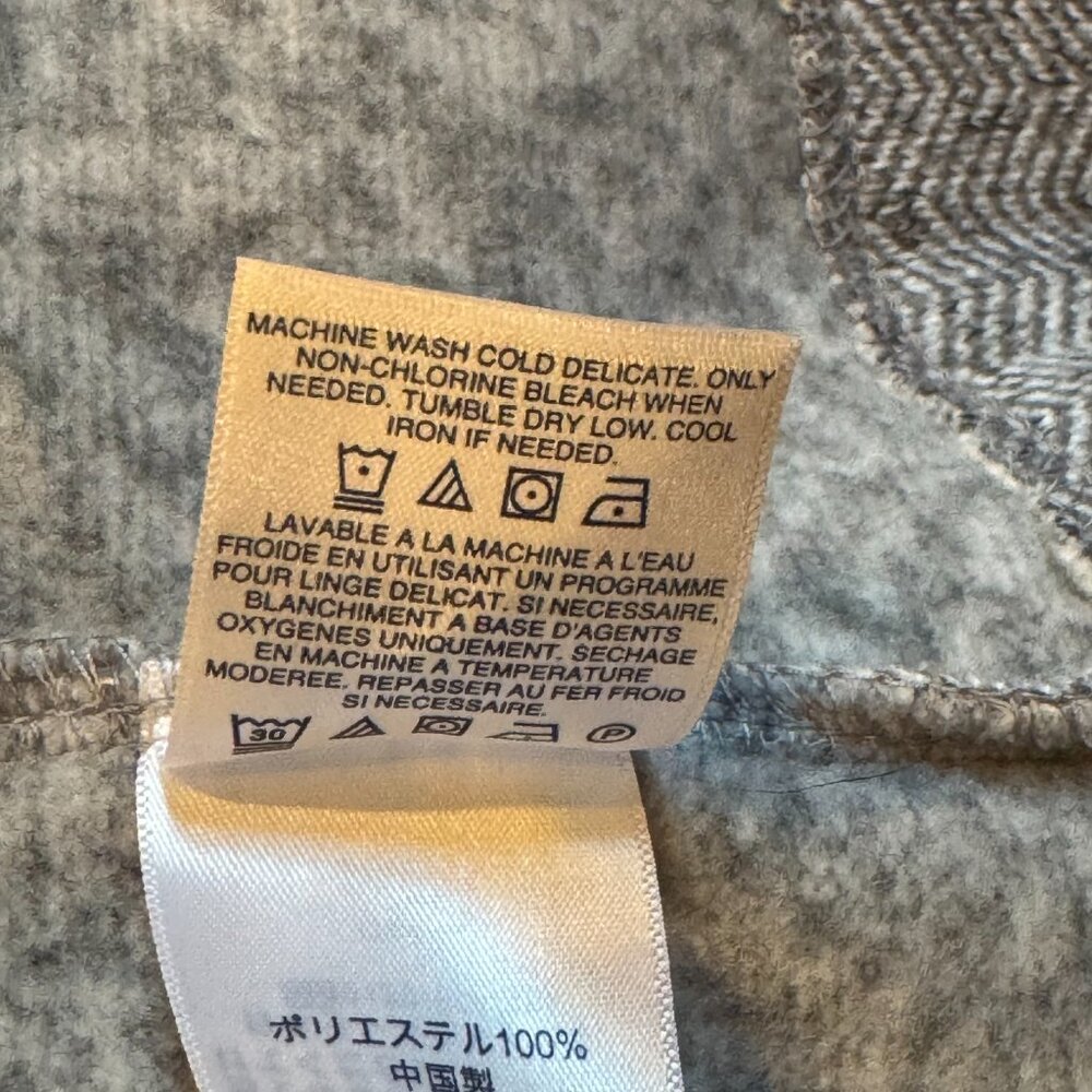 Lands' End Womens Grey Herringbone Fleece Jacket XL/18 - Picture 11 of 15